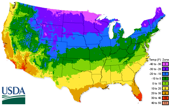 Plant Hardiness Zone Map